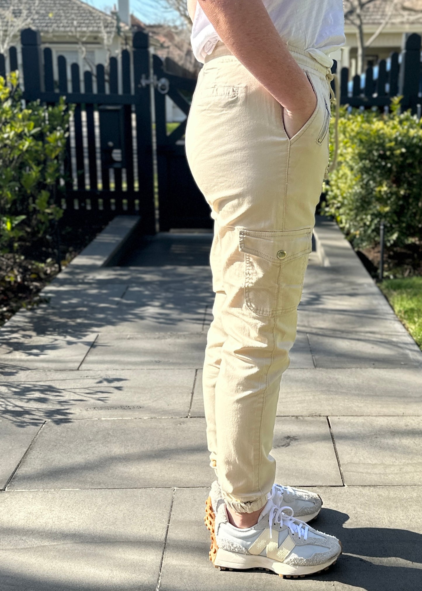 Plus Size || Joey Joggers - Beige