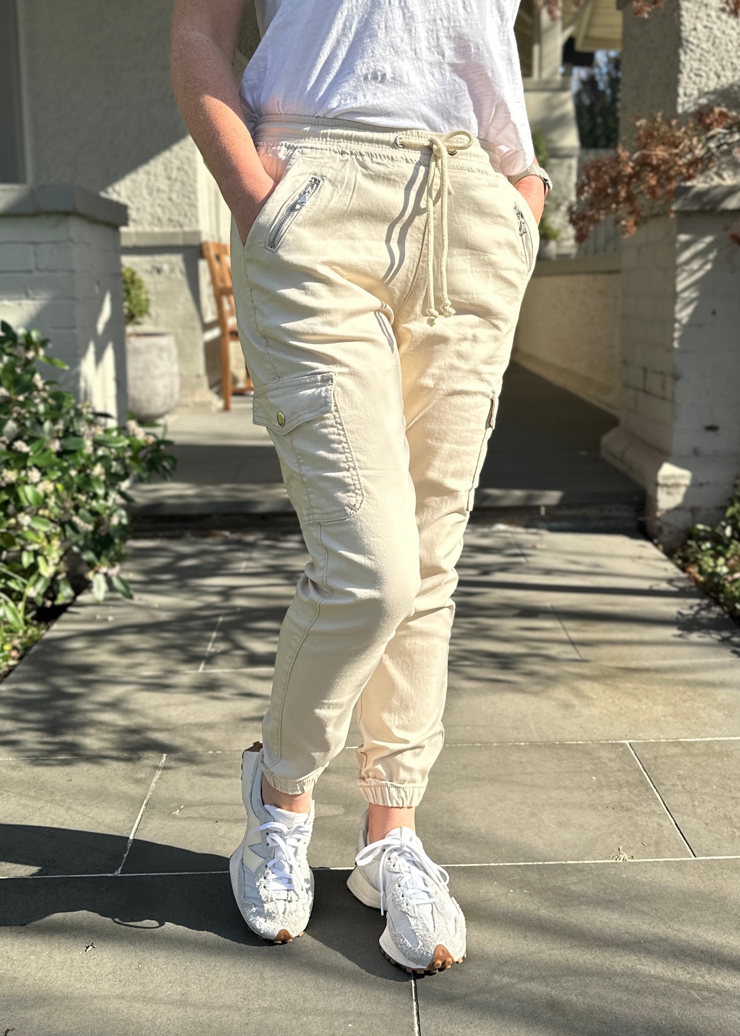 Plus Size || Joey Joggers - Beige