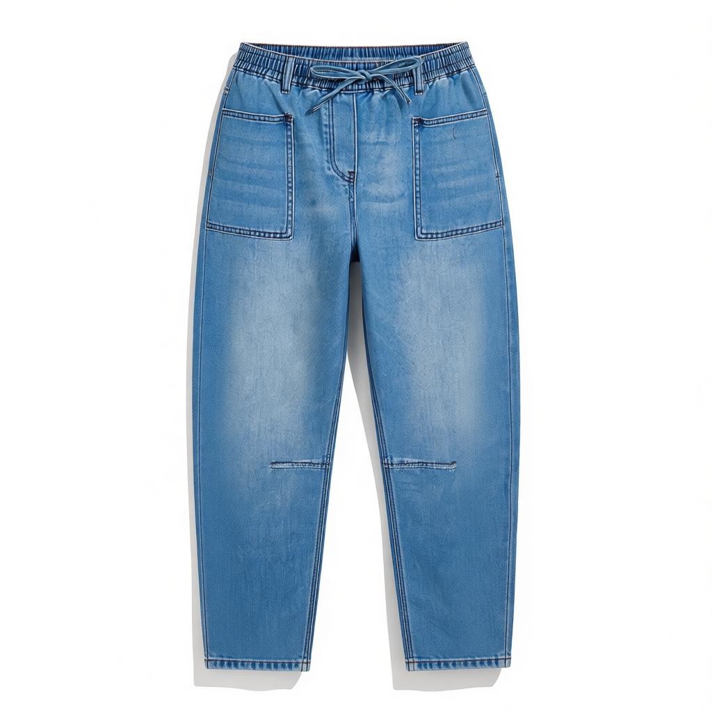 Womens Billy Barrel Leg Jeans light Wash
 