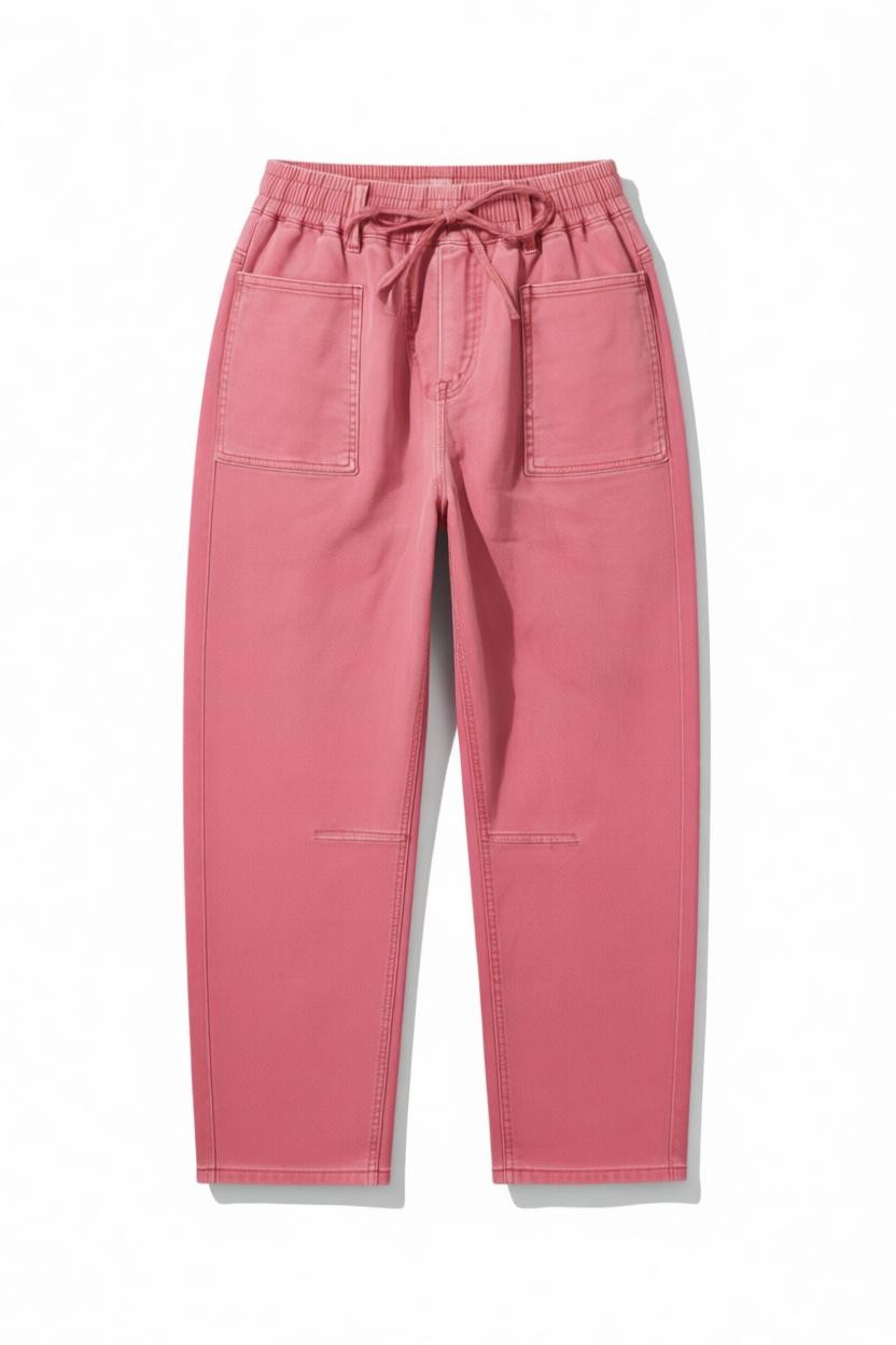 Womens Billy Barrel Leg Jeans Red 