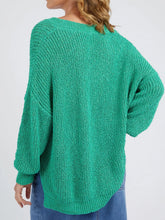 Elm Rachele Knit Green, Rachele Elm Knit Basic State, green elm V Neck Jumper