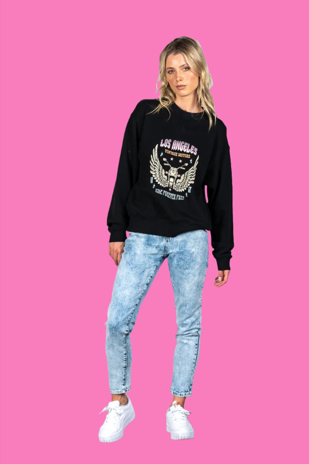 LA Biker Sweater, LA Saint rose Sweater