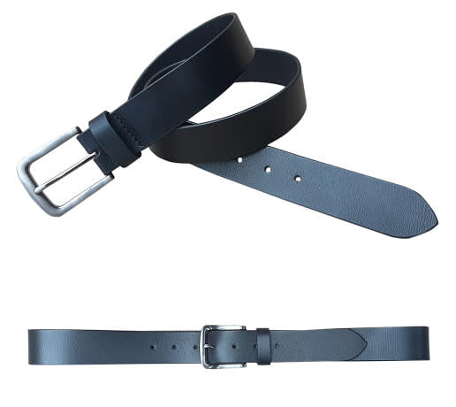 Womens Black Leather Belt, Unisex Black leather belt