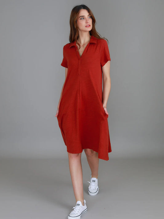 Tibby A-Line Polo Shirt Dress