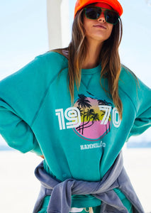 Vintage Beach Sweater - Jade Green