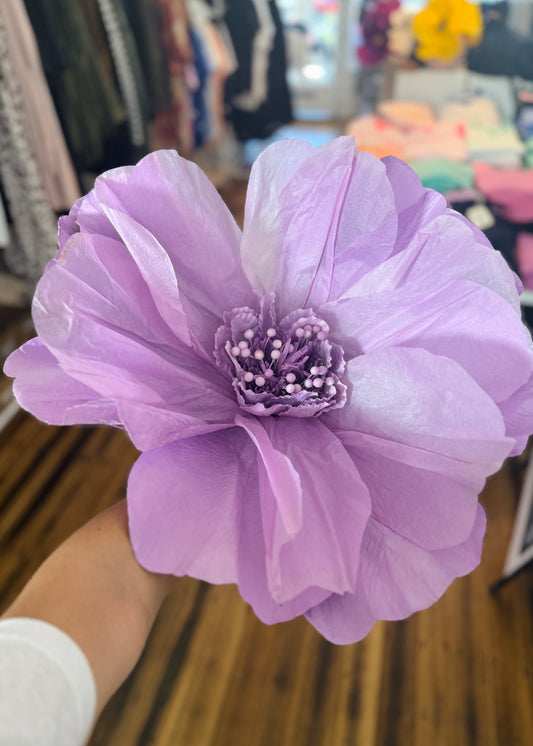 Moonlight Paper Flower - Large - Lilac