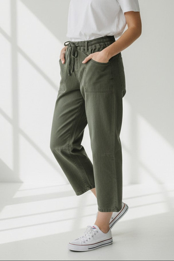 Billy Barrel Jeans khaki denim