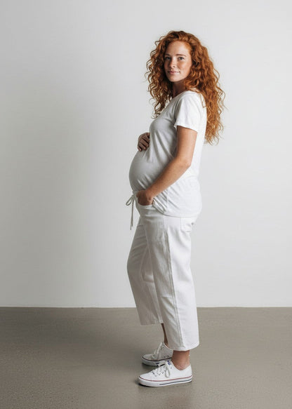 Womens Billy Barrel Leg Jeans White 