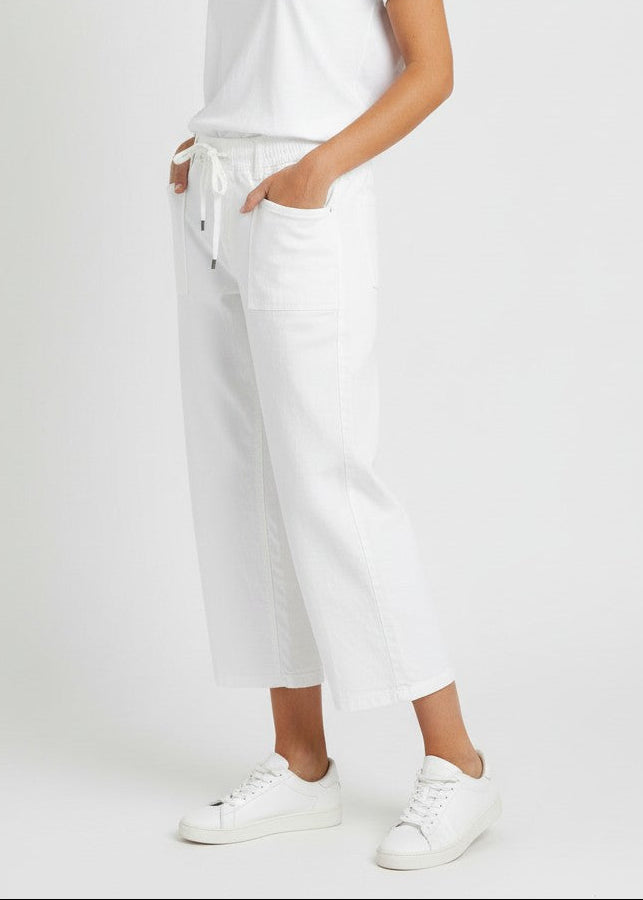 Womens Billy Barrel Leg Jeans White 