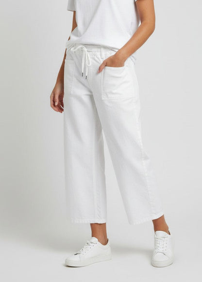 Womens Billy Barrel Leg Jeans White 