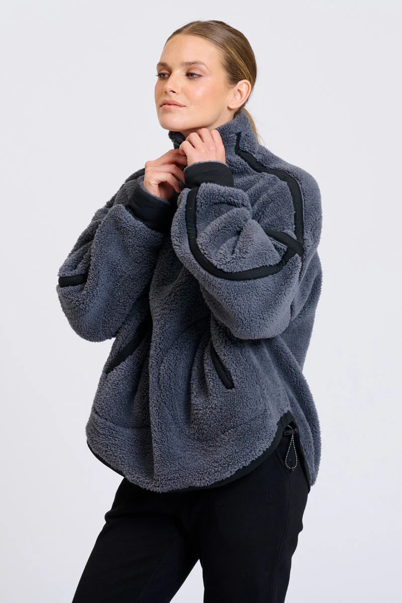 Popover Fleece Sweater - Bluestone