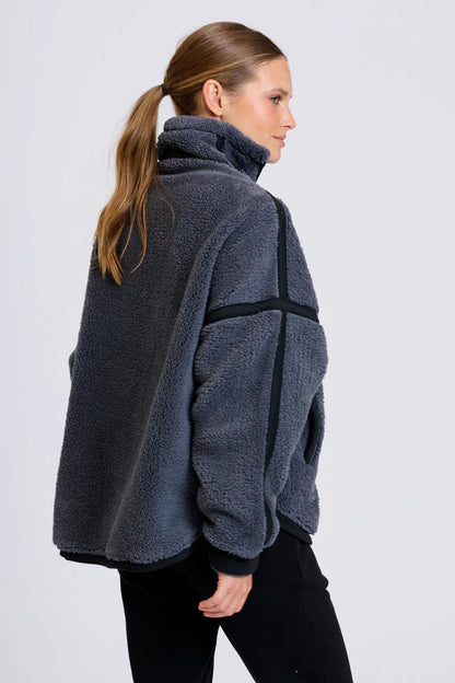 Popover Fleece Sweater - Bluestone