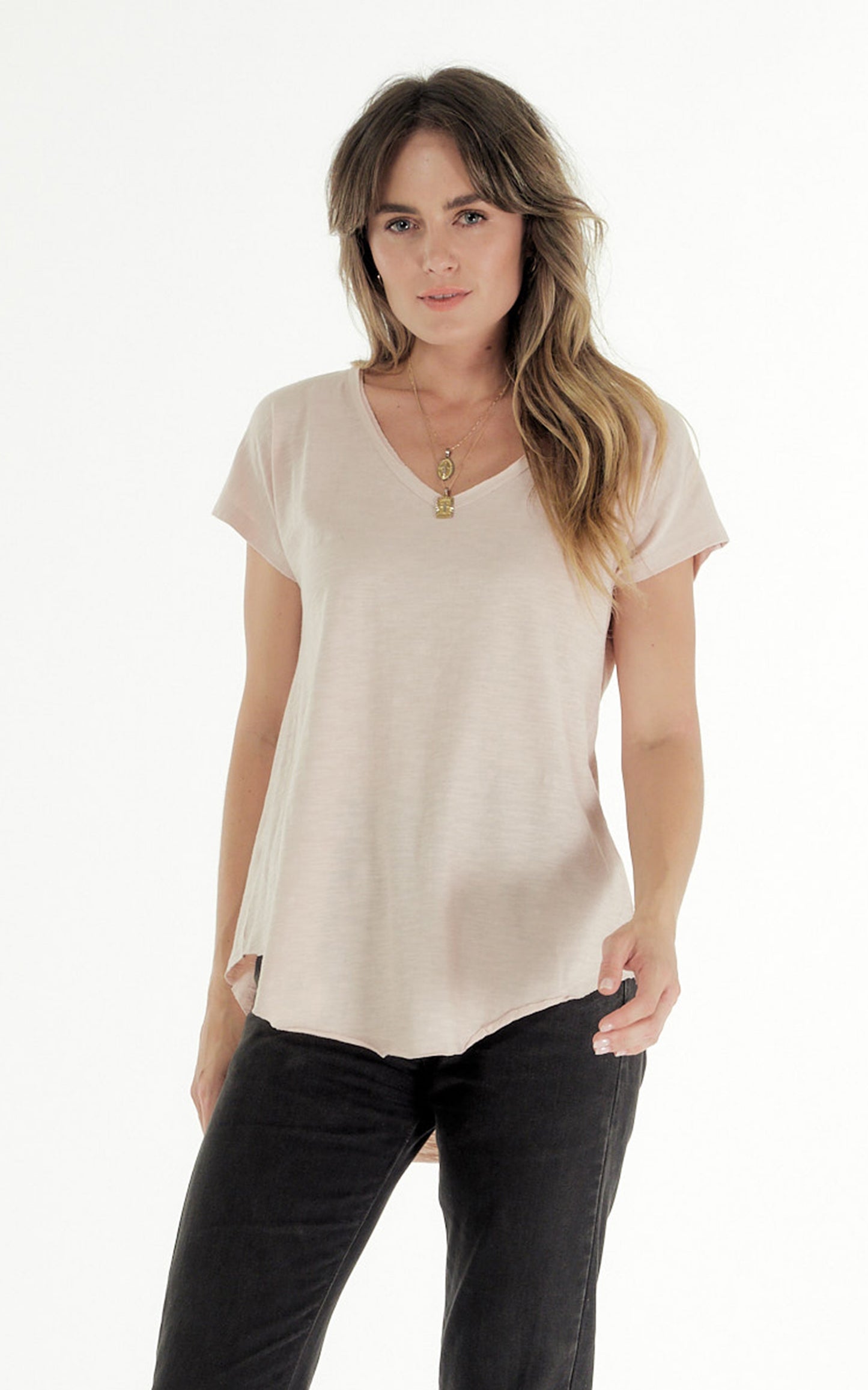 Sophia V Neck Tee (Plus Size)