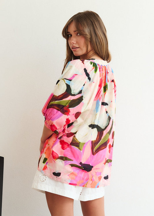 Renee Summer Top - Summer Sun Print