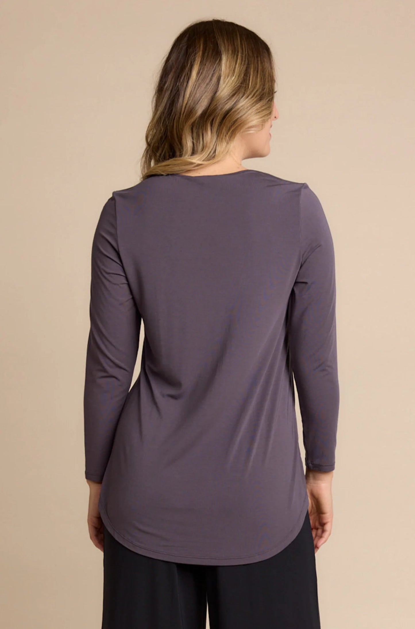 Cara Long Sleeve Top - Grape