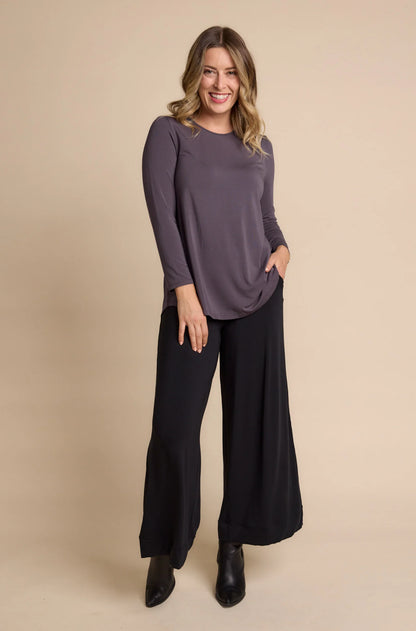 Cara Long Sleeve Top - Grape