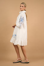 June Dress - White Palm