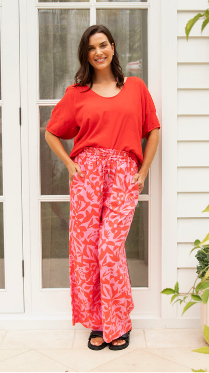 Sunset Hour Pant - Red/Pink