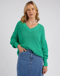 Rachele V Neck Knit - Green