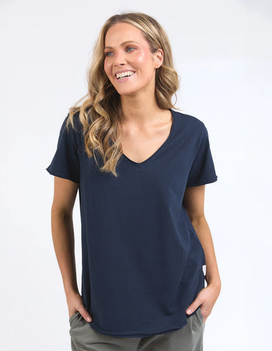 Pima V Tee - Navy (Plus Size)