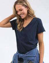 Pima V Tee - Navy (Plus Size)