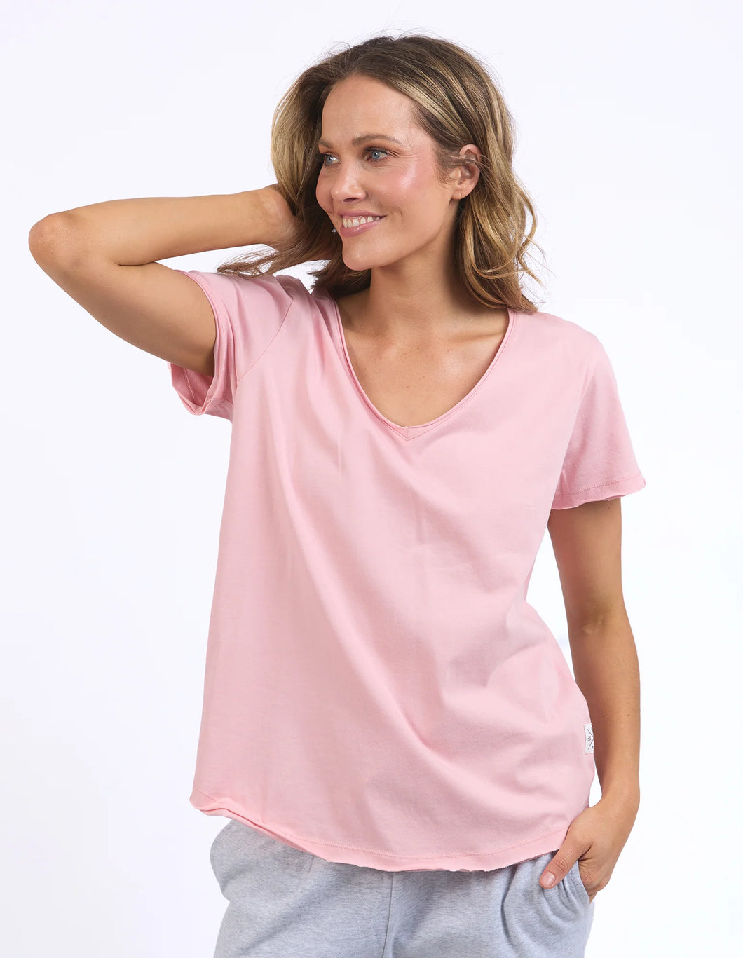 Pima V Tee - Blush Pink