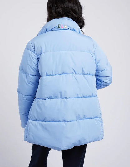 womens elm puffer jacket in hydrangea
