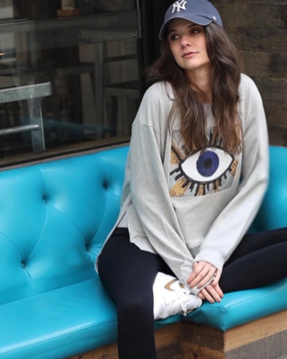 Suzie Sweater - Evil Eye Sequin