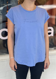 Foxwood Signature Tee, Simplified Tee Neon Blue Purple