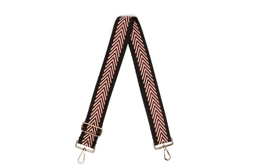 Bag Strap Stripe - Chevron Black