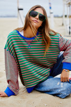 Hammill and co Pink and Green and Blue Stripe Jumper