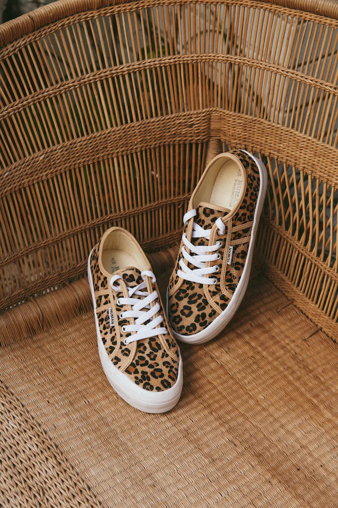 Cass Leather Sneakers - Animal Print
