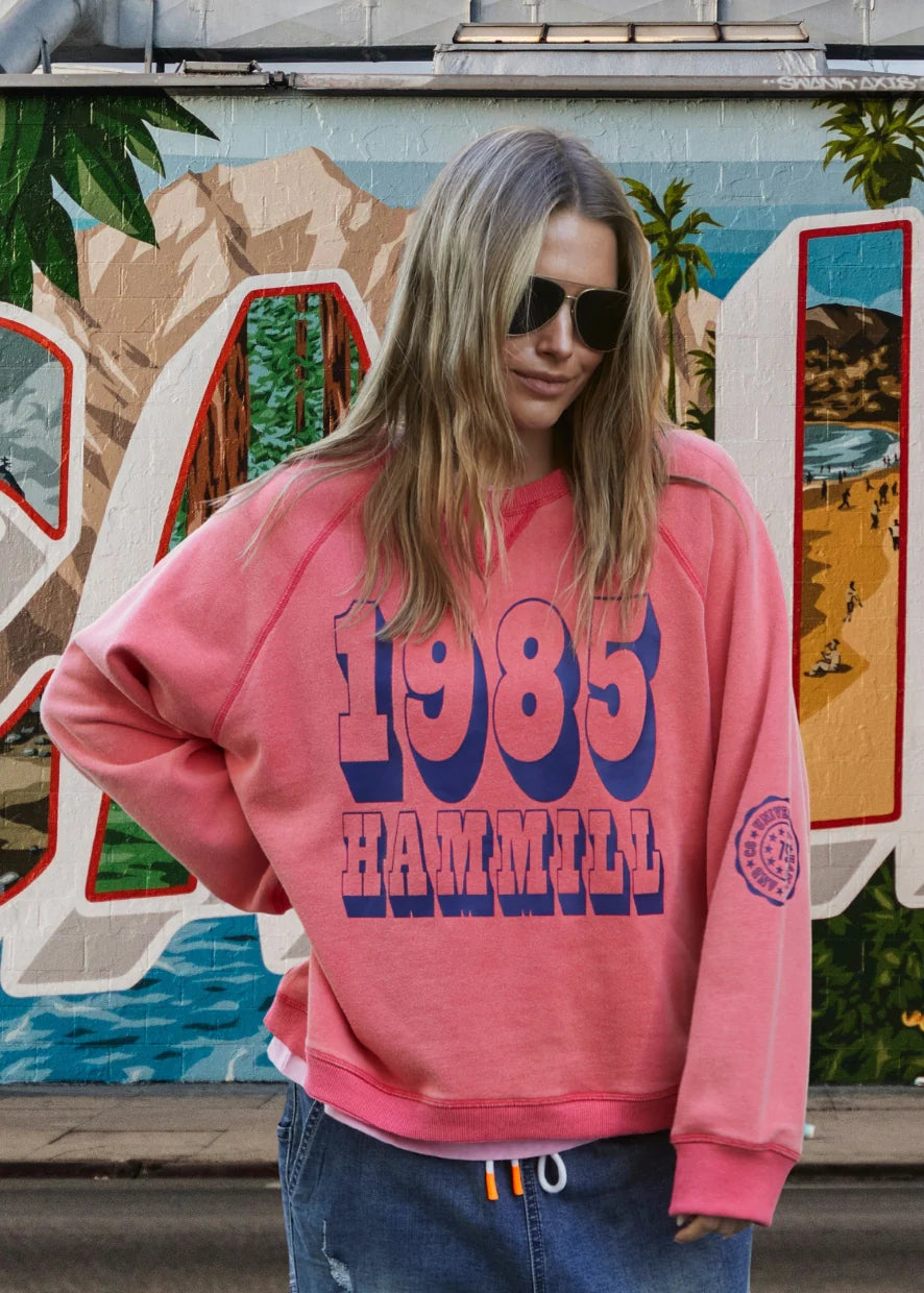 Vintage Wash 1985 Sweater - Washed Red