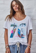 Hammill and co Retro V Neck Tee Retro Palm 