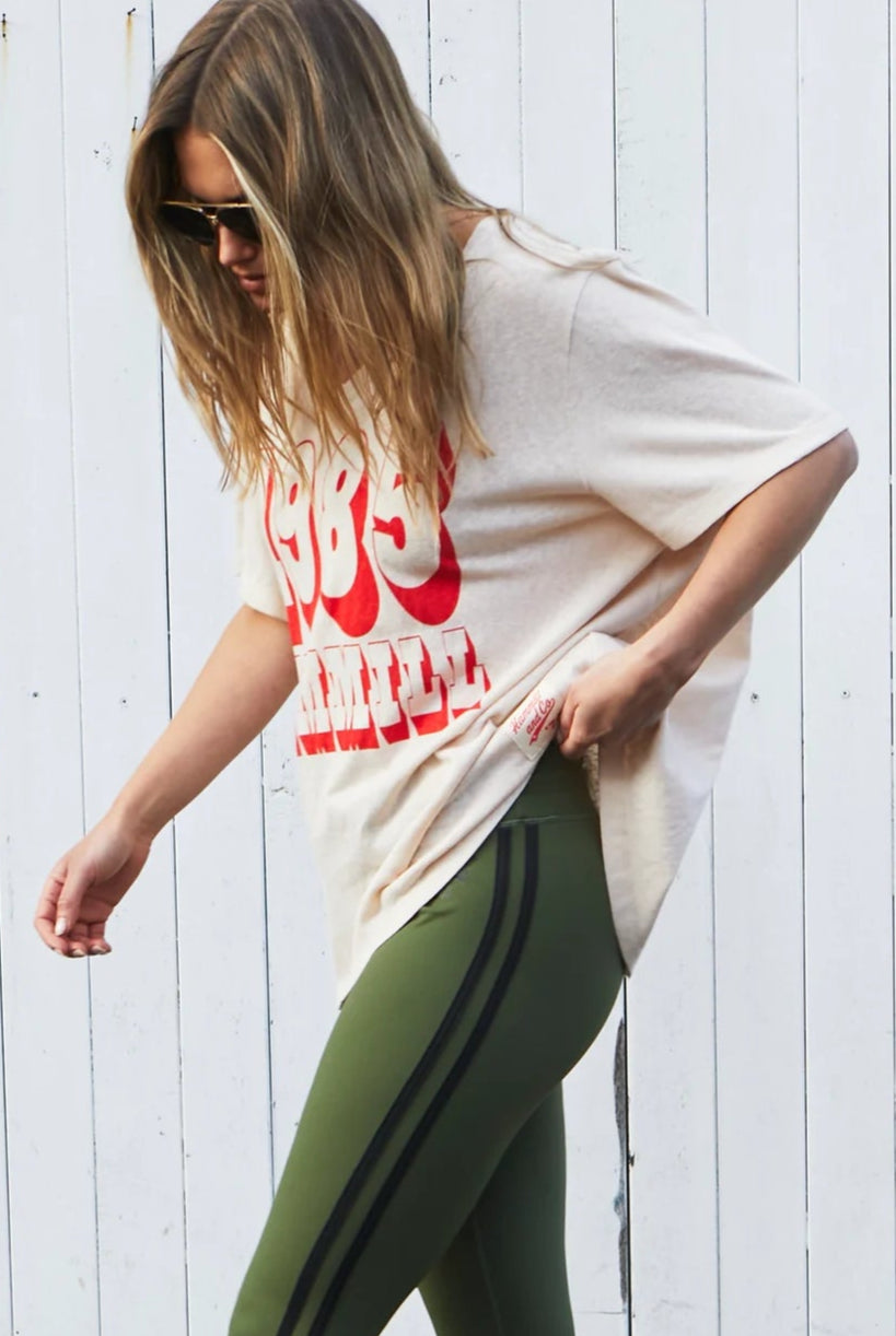 Hammill '85 Logo V Neck Tee - Natural