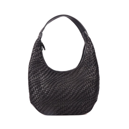 Hobart Woven Leather Hobo Bag