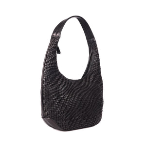 Hobart Woven Leather Hobo Bag