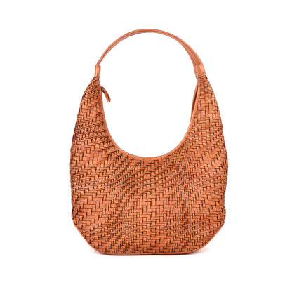 Hobart Woven Leather Hobo Bag