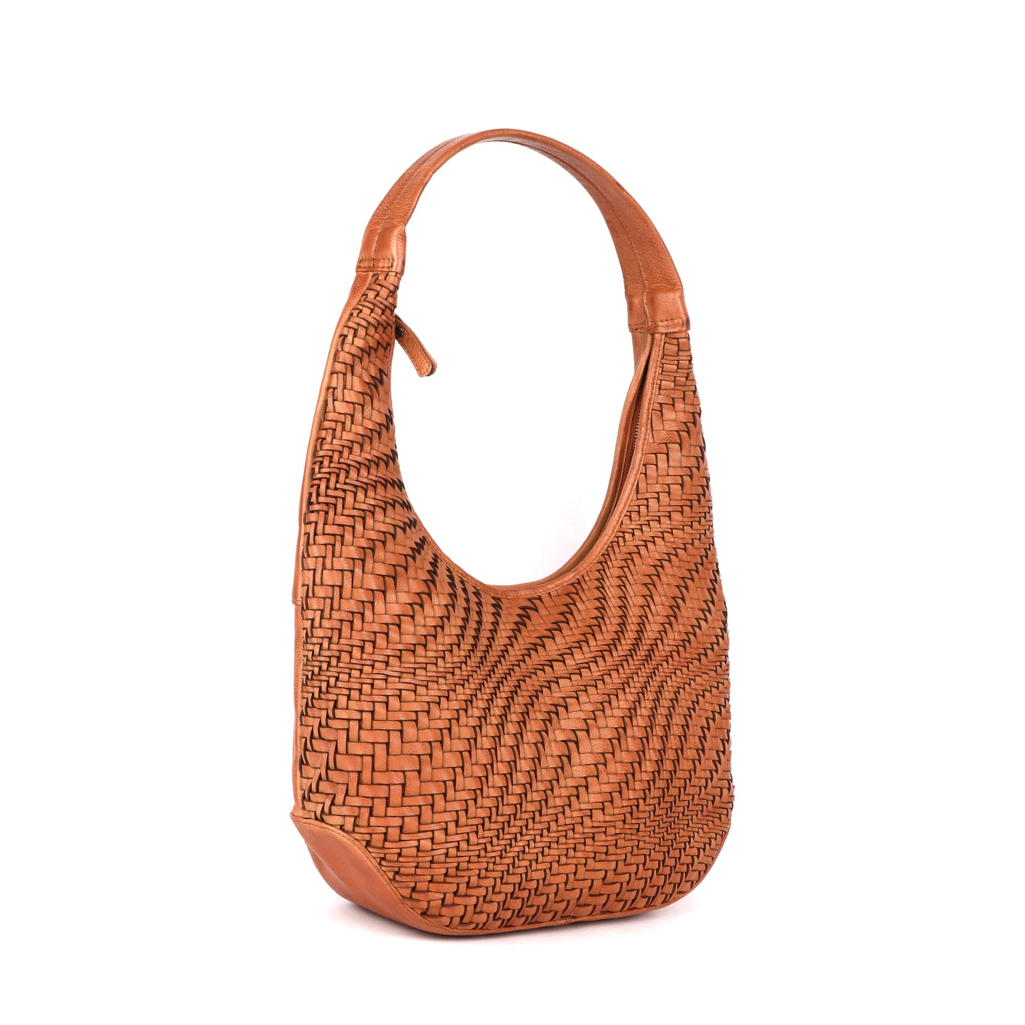 Hobart Woven Leather Hobo Bag