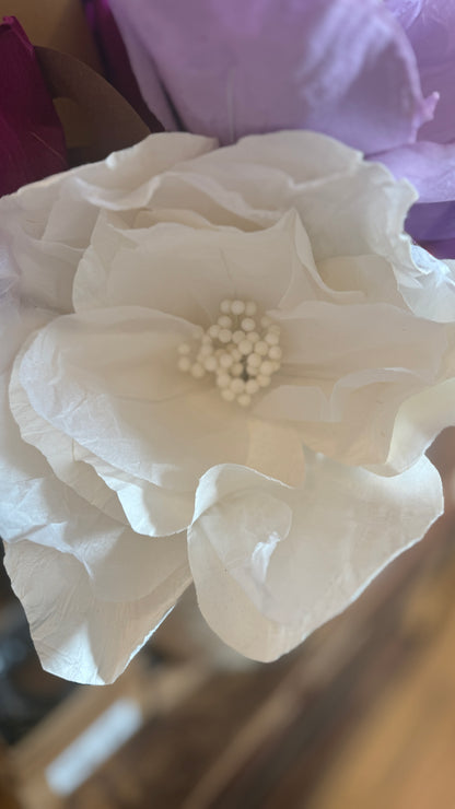 Sakura Paper Flower - White Snow