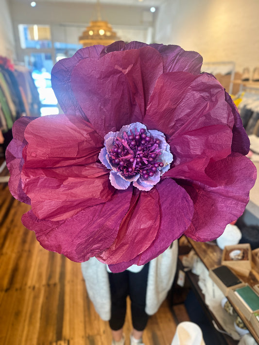Moonlight Paper Flower - Large - Purple