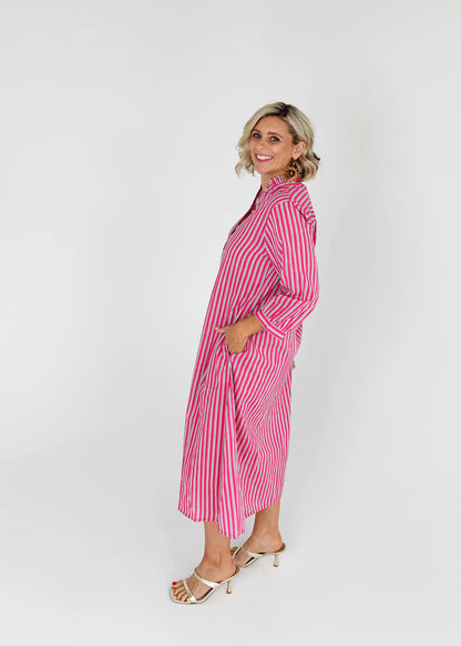 Clover Button Up Shirt Dress