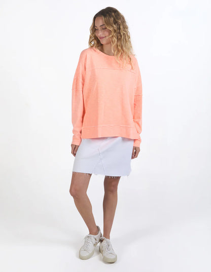 Jayne Throw On Top - Neon Peach (Plus Size)