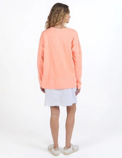 Jayne Throw On Top - Neon Peach (Plus Size)