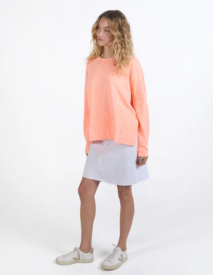Jayne Throw On Top - Neon Peach (Plus Size)