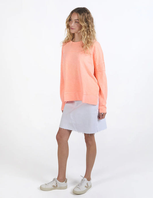 Jayne Throw On Top - Neon Peach (Plus Size)