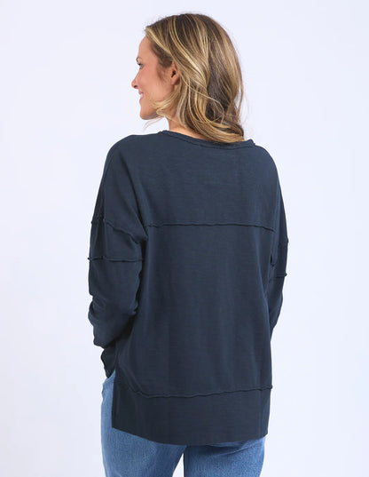 Jayne Throw On Top - Navy Blue