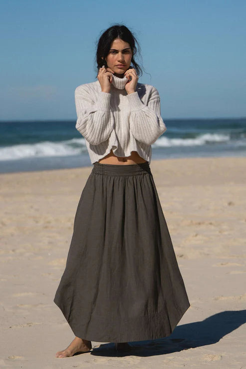 Hannah Linen Skirt