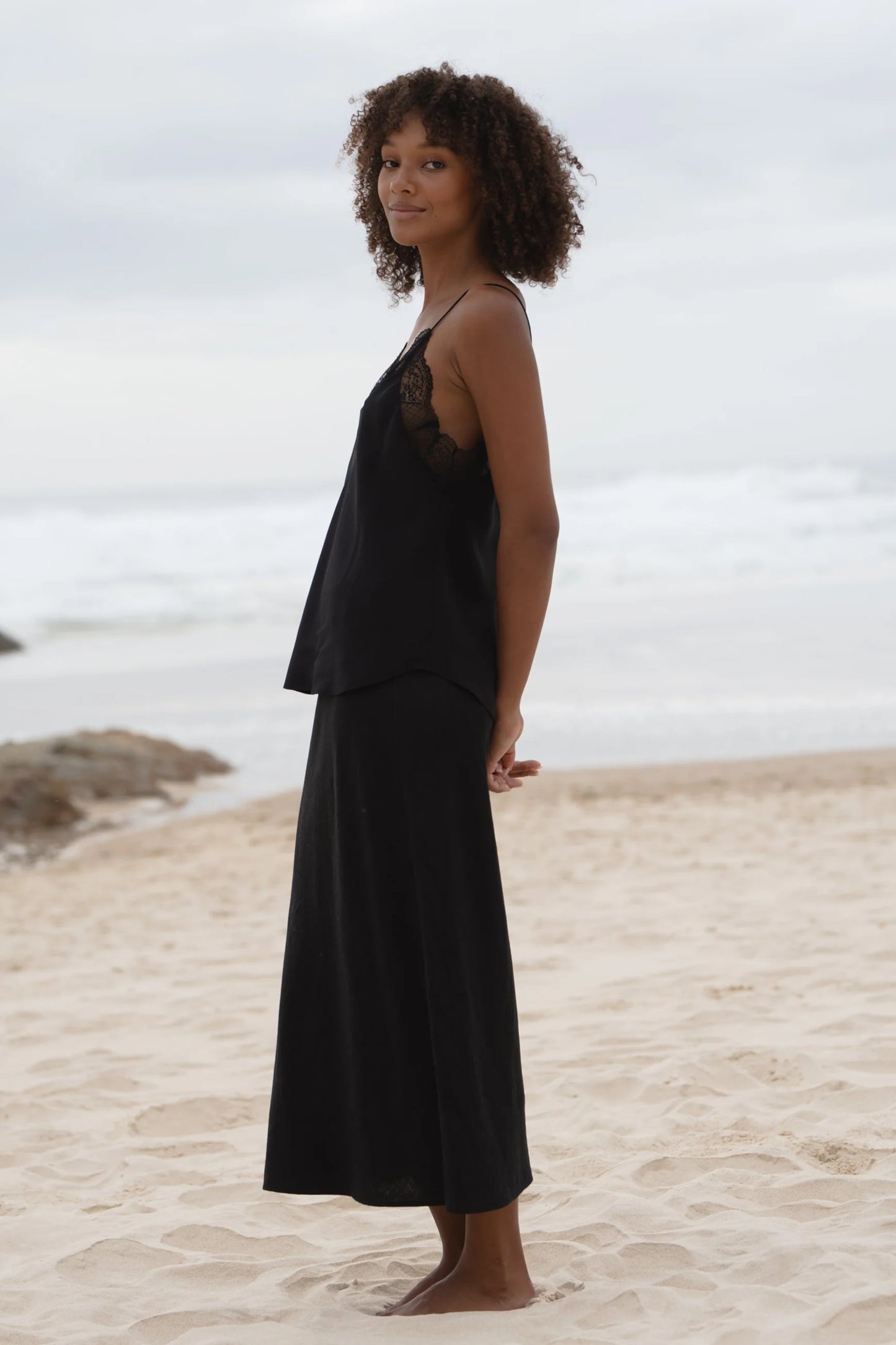 Riley Bias Linen Skirt