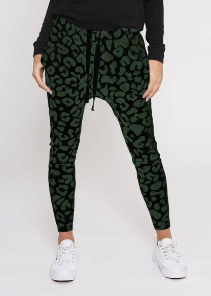Jordan Leopard Print Jogger Pants - Black & Khaki